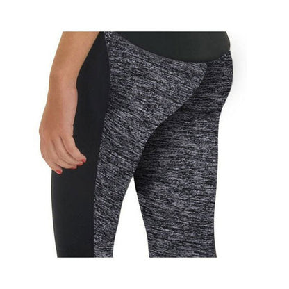 Sports Patchwork Tight-Fitting Elasticity Yoga Black-Gray Sports Leggings