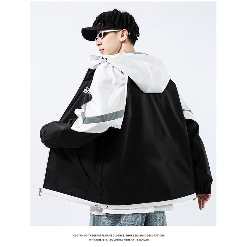 Trendy Versatile Casual Workwear Style Worn Outside Raincoat Hooded Jacket