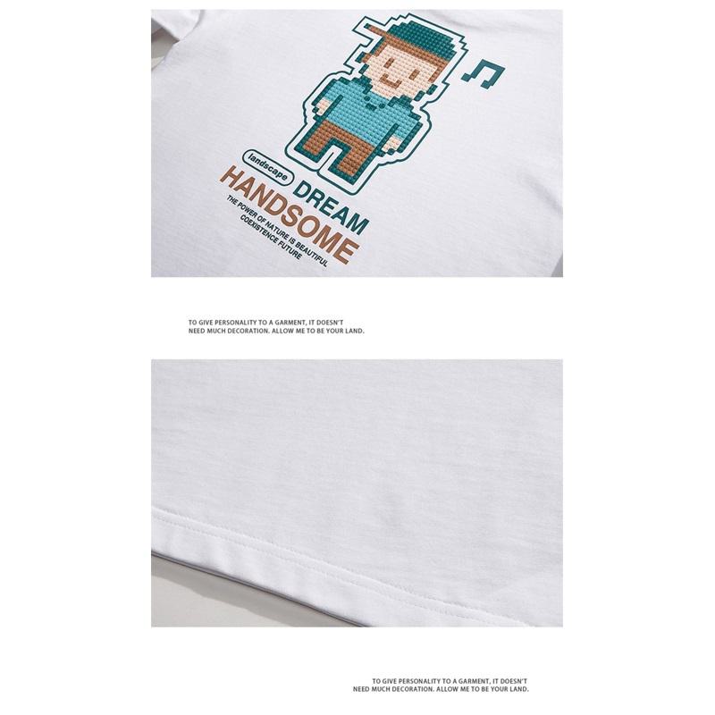 Camiseta de manga corta versátil con estampado de letras y cuello redondo