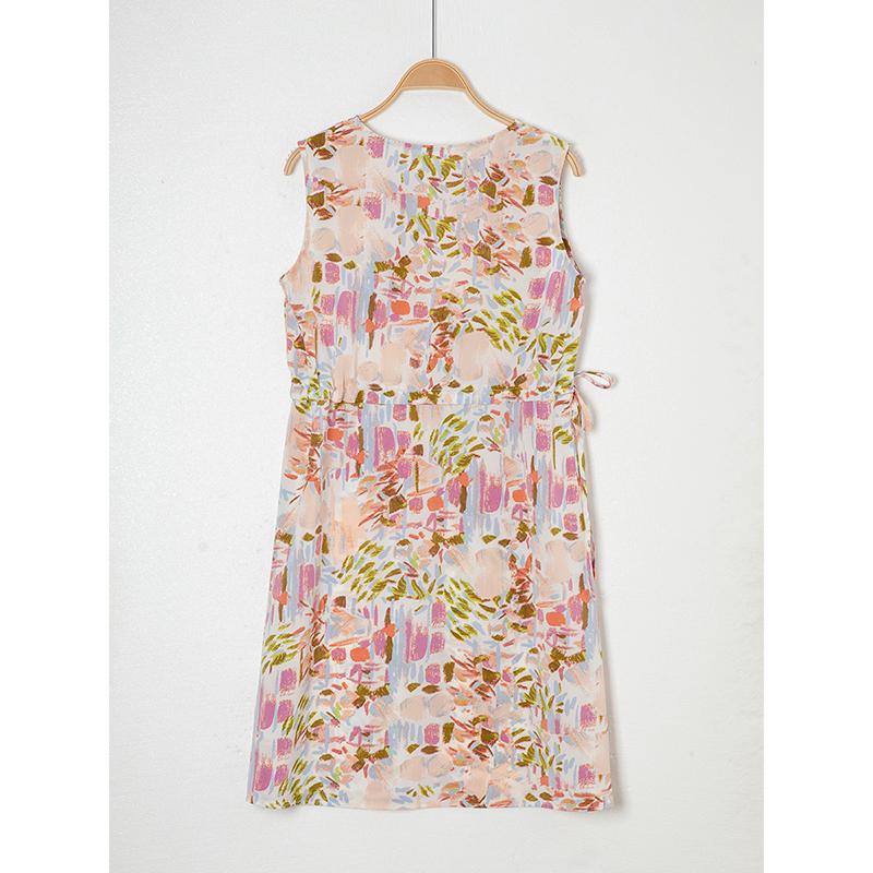 Floral Print Chic Slim-Fit Slimming Sleeveless Dress