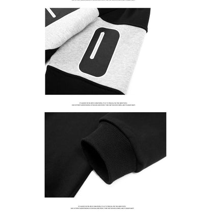 Versatile Patched Detail Drop Shoulder Letter Patchwork Sweatshirt