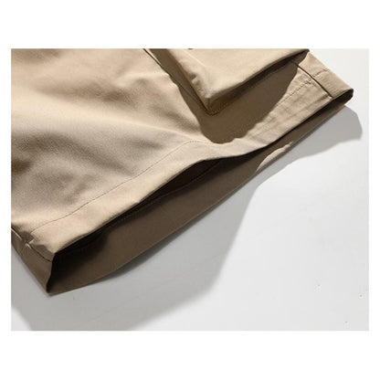 Versatile Drawstring Waist Workwear Pocket Drape Feeling Cargo Shorts