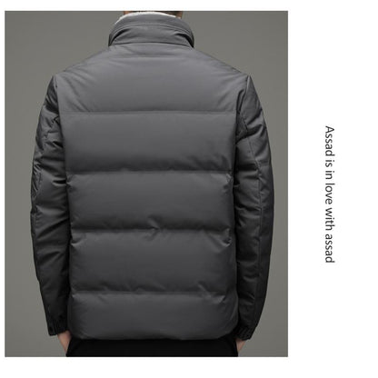 Thickened Lapel Collar Warmth White Duck Down Chic Down Jacket