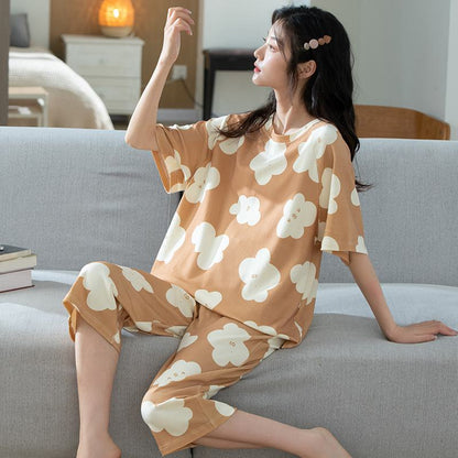 Pure Cotton Round Neck Pullover Clouds Lounge Set