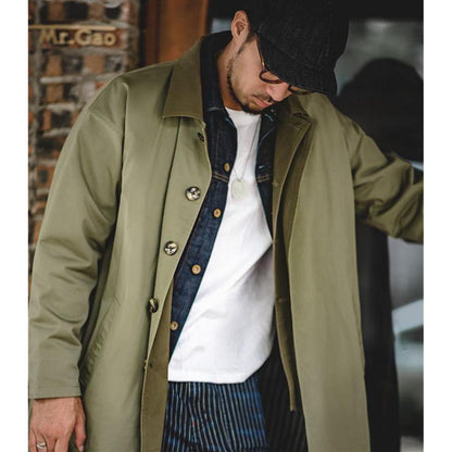 Casual Thigh-Length Loose Fit Trench Coat