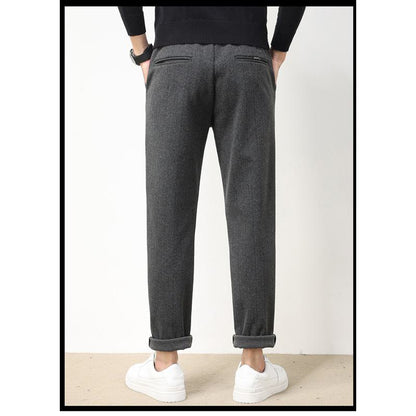 Elastische vielseitige Hosen mit elastischem Bund, lockerer gerader Schnitt, Elefanten-Muster.