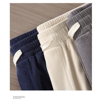 Pantalones cortos casuales con cintura ajustable y cordón, versátiles y de moda.