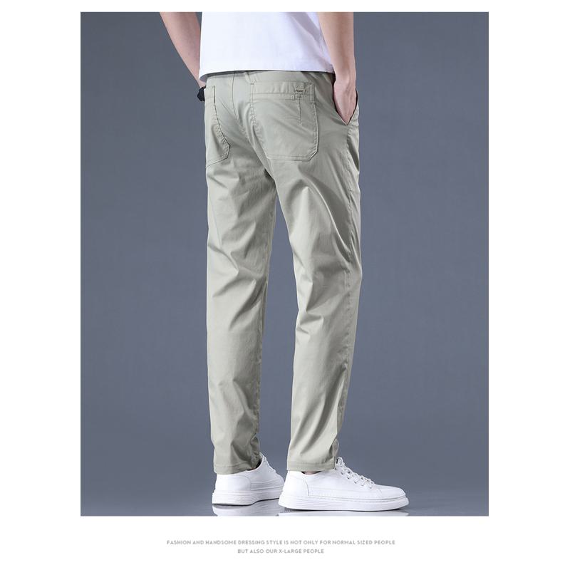 Pantalones versátiles de lyocell tencel suave, transpirables y con cintura elástica.