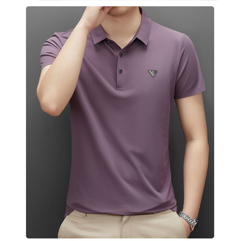 Premium Silky Casual Business Short Sleeve Polo Shirt