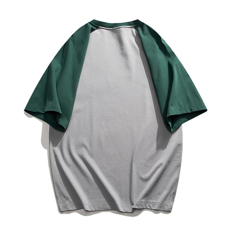 T-shirt confortable à manches courtes, col rond polyvalent, couleur unie et épaules tombantes.