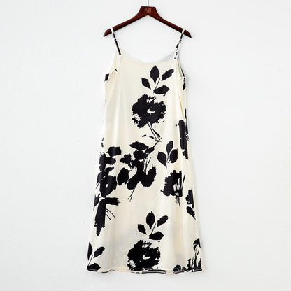 Versatile Slim-Fit Slimming Floral Print Dress