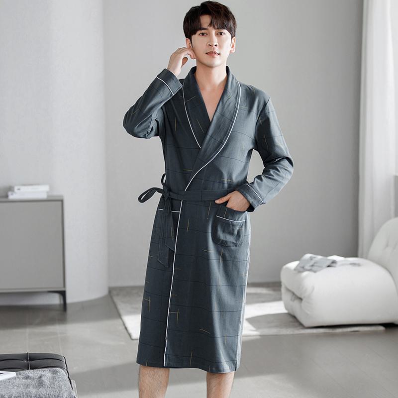 Noble Belted Cotton Night Robe