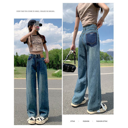 Jeans versátiles de cintura alta y simplicidad