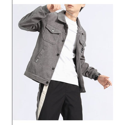 Workwear Style Casual Corduroy Jacket