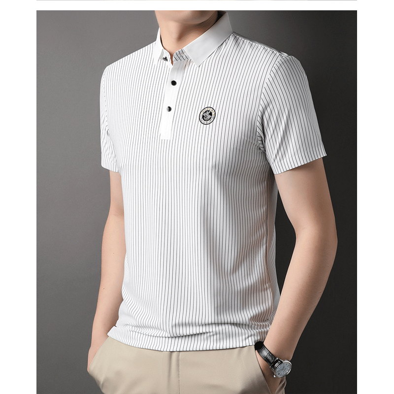 Business Premium Silky Casual Short Sleeve Polo Shirt