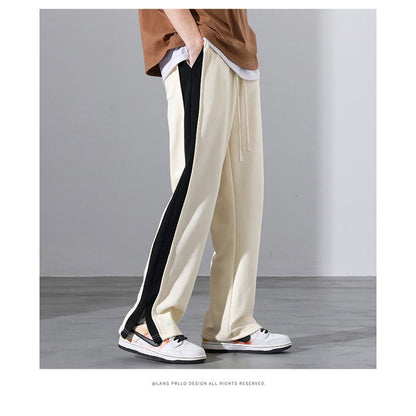 Pantalones largos y rectos versátiles con estilo de moda y caída suelta