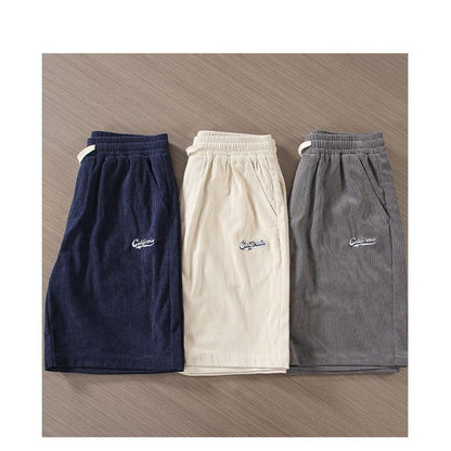 Shorts décontractés à taille à cordon ajustable, polyvalents et tendance.