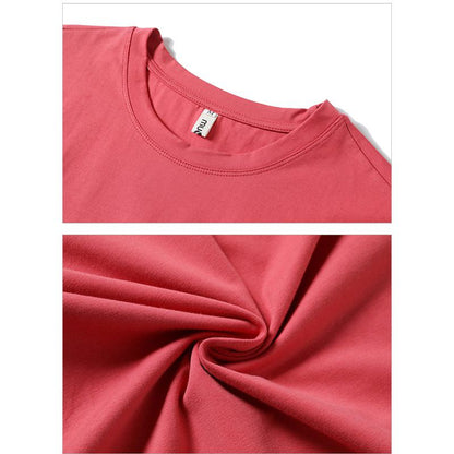 シーケンス装飾の純綿レターエンブロイダリーショートスリーブTシャツ