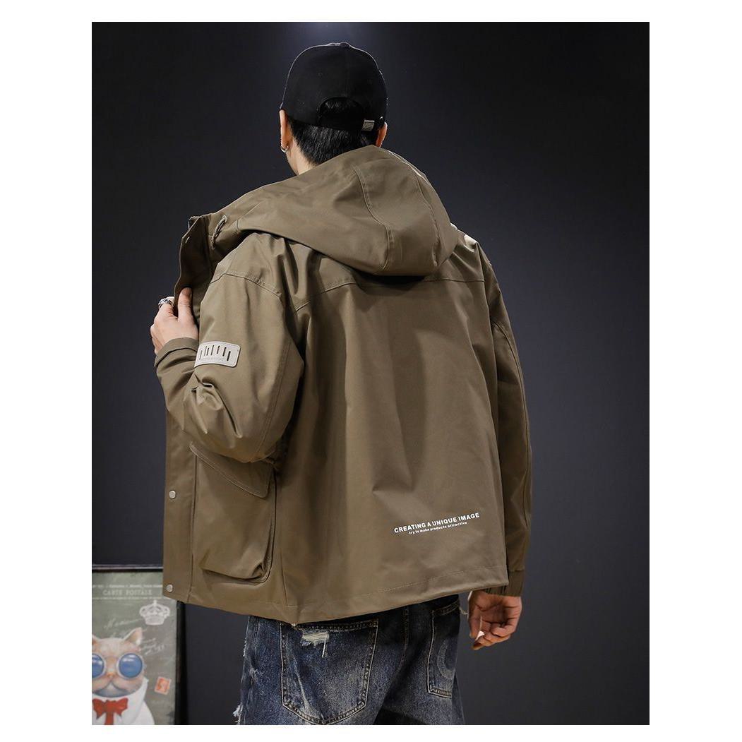 Windproof Insulated Outdoor Raincoat Hooded Jacket