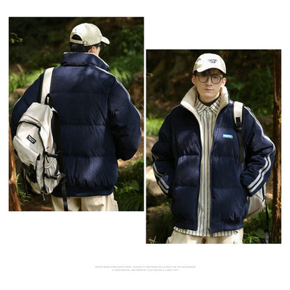 Warmth White Duck Down Thickened Corduroy Down Jacket