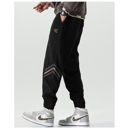 Pantalon de survêtement à taille élastique, coupe ample, chaud, polyvalent et élastique