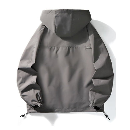 Windproof Versatile Workwear Style Raincoat Hooded Jacket