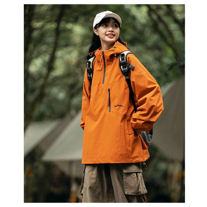 Chaqueta con capucha a la moda, a prueba de viento y resistente al agua para acampar al aire libre