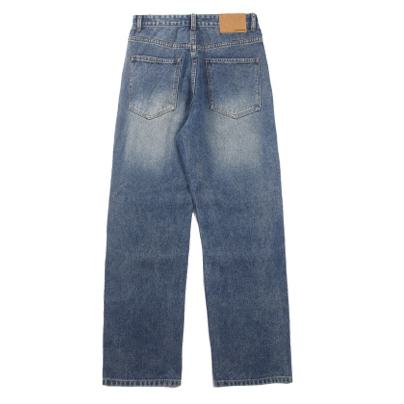 Lässige, plissierte, lockere Retro-Straight-Streetstyle-Jeans mit Kordelzug
