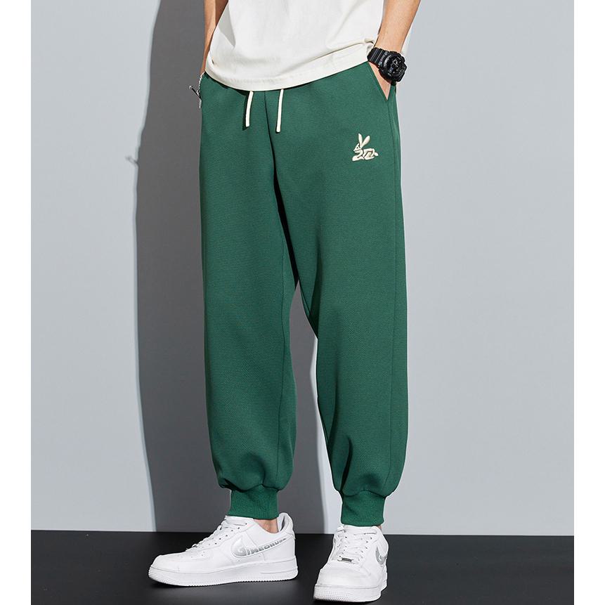 Knitted Tapered Loose Fit Trendy Sports Sweatpant