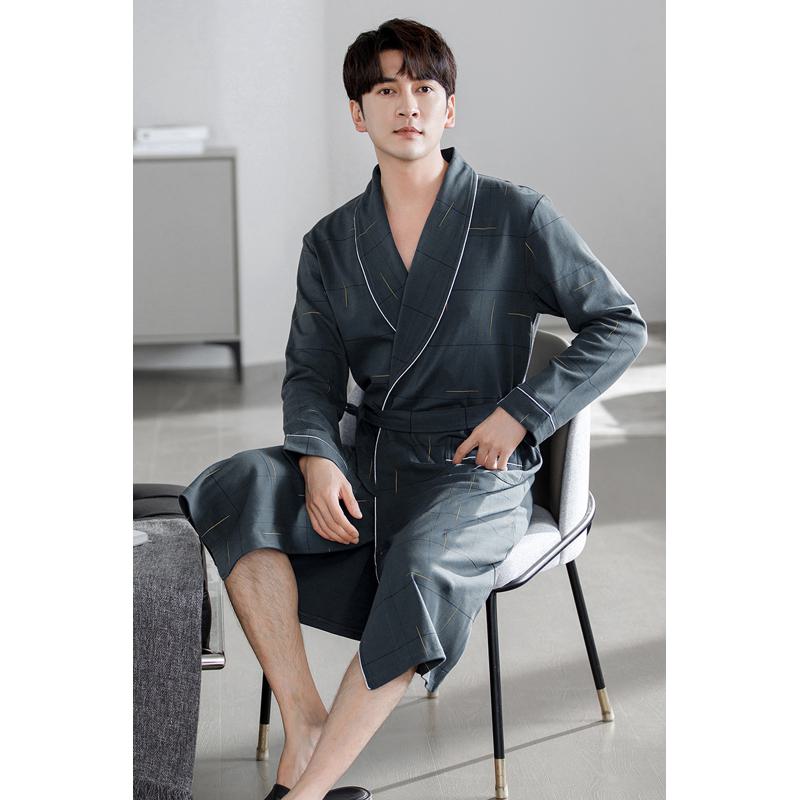 Noble Belted Cotton Night Robe
