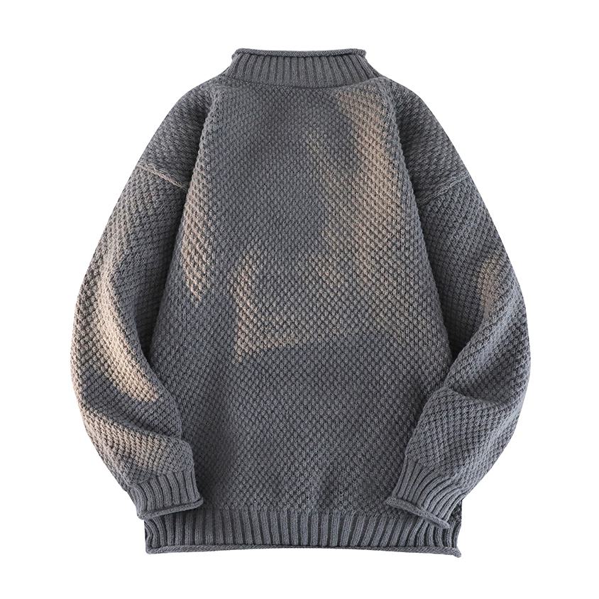 Half-High Collar Loose-Fit Sweater