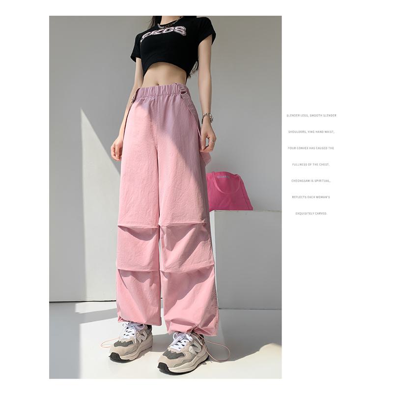 Overalls Loose-Fit Straight Wide-Leg Workwear Comfortable Tapered Pants