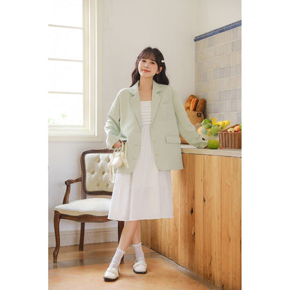 Slimming Embroidery Loose Fit Blazer