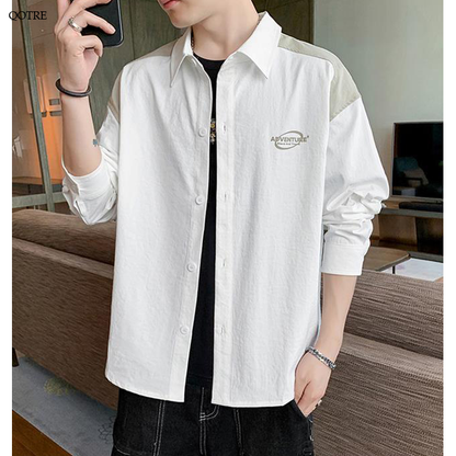 Casual Trendy Workwear Style Long Sleeve Shirt