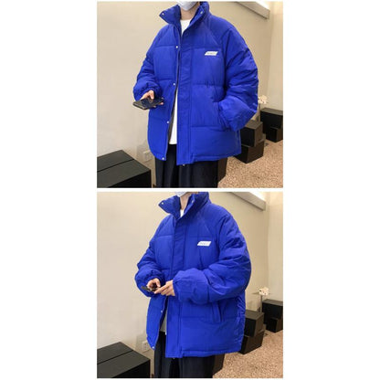 Solid Color Thickened Puffer Jacket