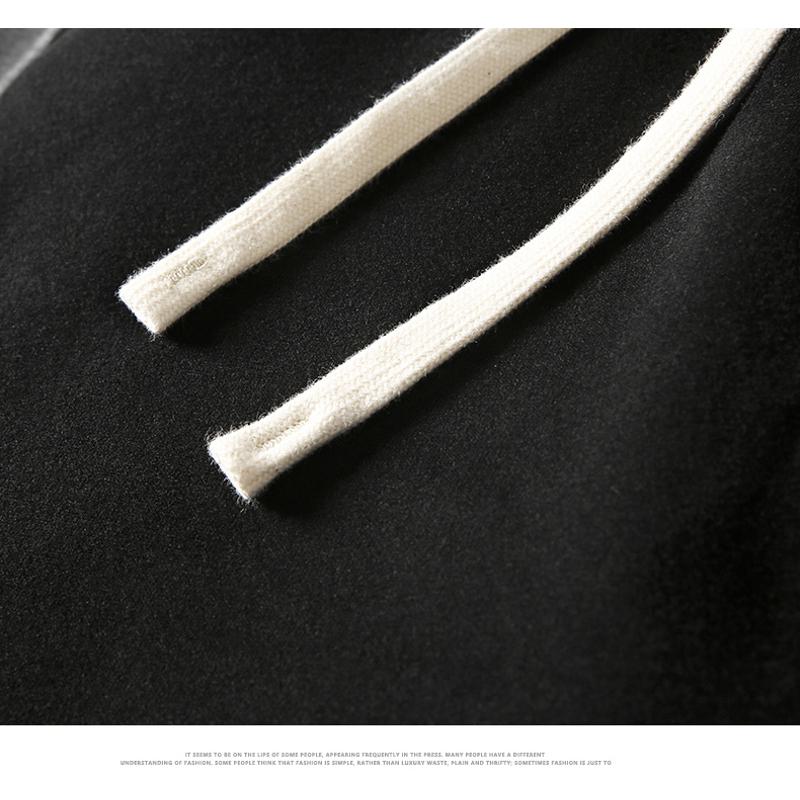 Pantalón de algodón puro con cintura elástica, corte holgado cónico, grueso, versátil y elástico