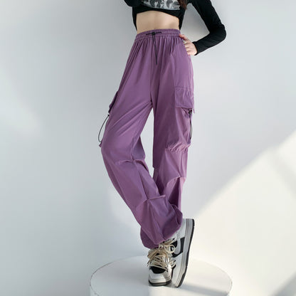 Breathable Quick-Drying Thin High-Waisted Draping Harem Pants